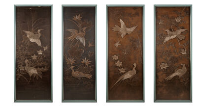 Four Framed Oriental Screens