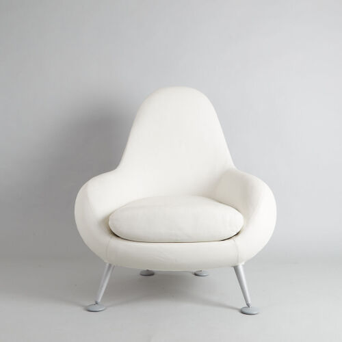 A White Leather Armchair