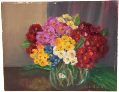 M. E. COLLIER Still life with flowers