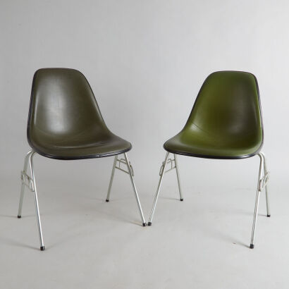 A Pair of Original Eames DSS Stacking Chairs