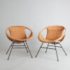 A Pair of Rare John Crichton Rattan Chairs