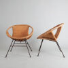 A Pair of Rare John Crichton Rattan Chairs - 2