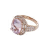 A 8.80ct Kunzite and Diamond Ring in 18ct RG. - 2