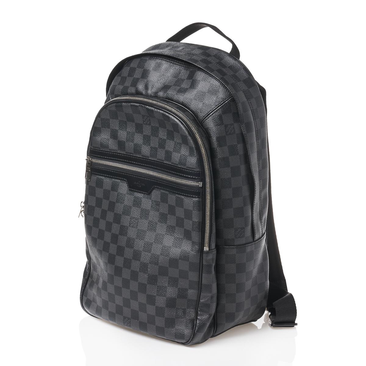 Louis Vuitton Michael Backpack In Black/ Gray Damier Graphite