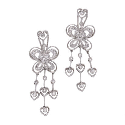14ct Modern Diamond Dress Earrings