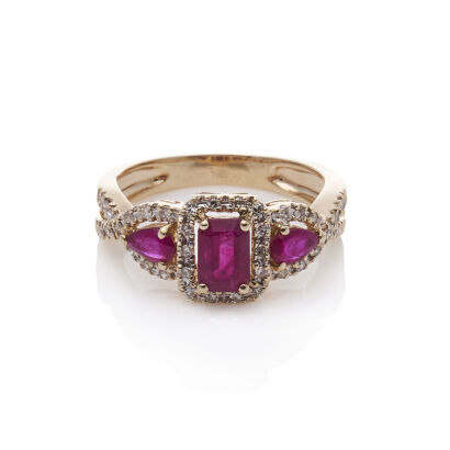 14ct Ruby and Diamond Ring