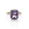 9ct Amethyst and Diamond Ring