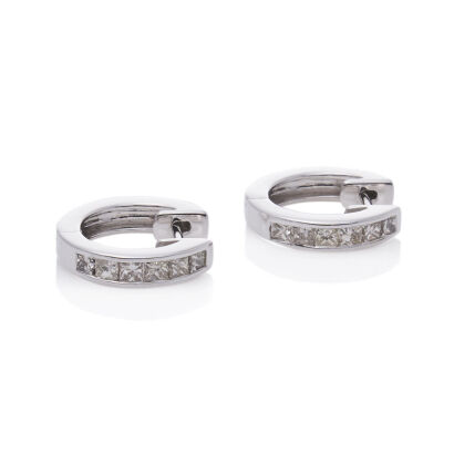 18ct Diamond Huggie Earrings