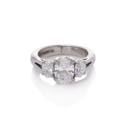 14ct and 18ct Oval Three Stone Diamond Ring