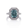 18ct Indicolite Tourmaline and Diamond Ring