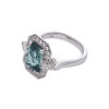 18ct Indicolite Tourmaline and Diamond Ring - 2