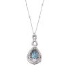 18ct Blue Zircon and Diamond Necklace - 2