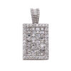 18ct Rectangular Diamond Pendant. 2.57 carats total diamond weight