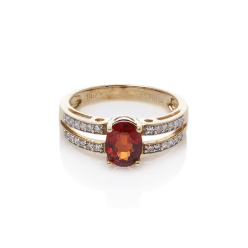 14ct Orange Sapphire Ring