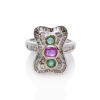 18ct Multi-colour Gemstone and Diamond Ring