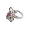 18ct Multi-colour Gemstone and Diamond Ring - 2