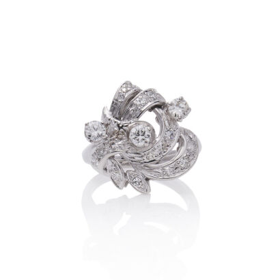 14ct Vintage Diamond Dress Ring