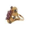 14ct Retro Sapphire, Ruby and Diamond Ring - 2