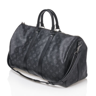 Louis Vuitton Monogram Eclipse Keepall Bandoulière 45 Bag