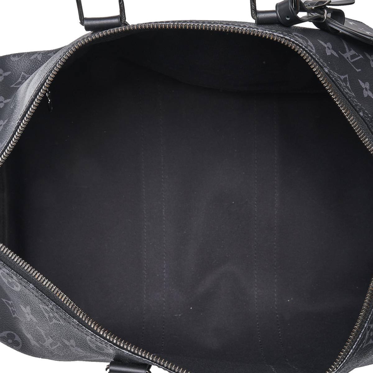 Sold at Auction: Louis Vuitton Monogram Eclipse Keepall Bandoulière 45 Bag