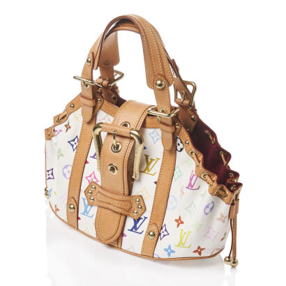 Louis Vuitton White Monogram Multicolore Theda GM Bag