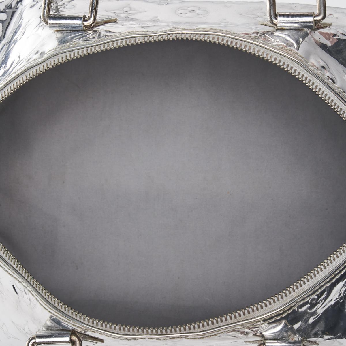 Louis Vuitton Speedy Monogram Miroir 35 Silver in Vinyl with