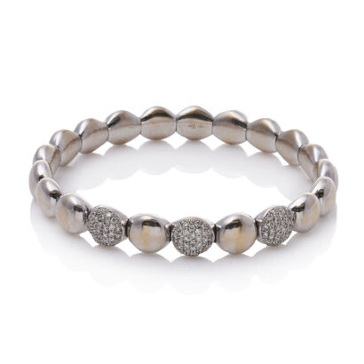 18ct WG Hulchi Belluni Bobble Bracelet