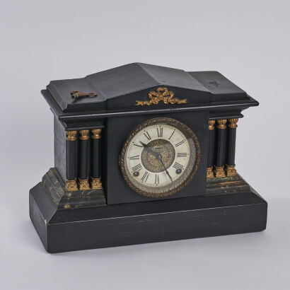 A Six Columns Mantle Clock by E. Ingraham