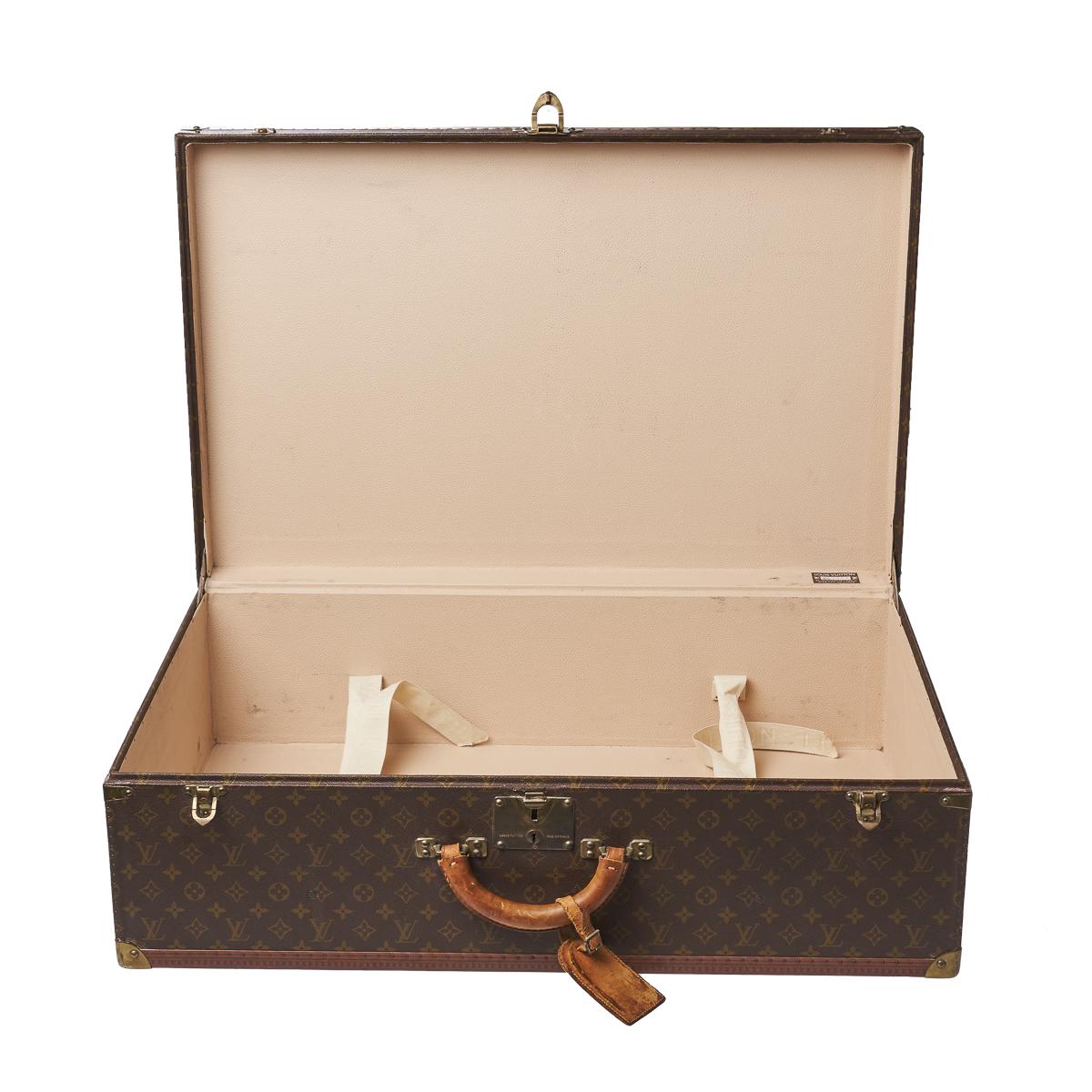 Louis Vuitton Bisten Suitcase 75 Monogram with Stickers For Sale