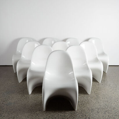 A Set of Ten Vitra Panton Chairs