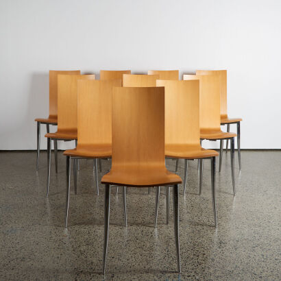 A Set of Ten Olly Tango Chairs by Starck