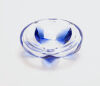 A Lalique Cobalt Blue And Clear Glass Ashtray
