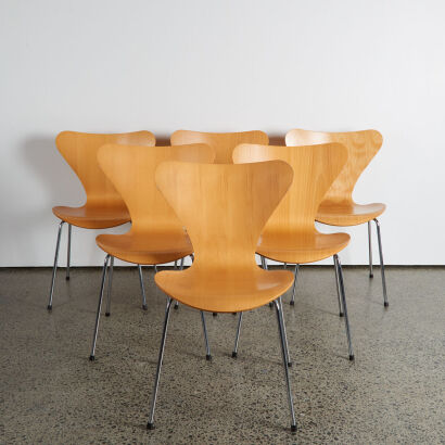 A Set of Six Fritz Hansen Chairs