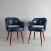 A Pair of 1960s New Zealand Vinyl Armchairs