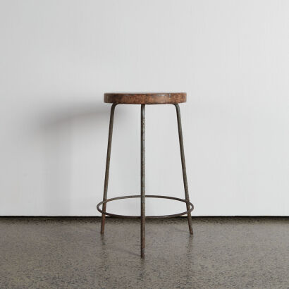 An Original Pierre Jeanneret Tripod Stool