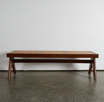 A Pierre Jeanneret PJ-SI-33-C Bench Seat