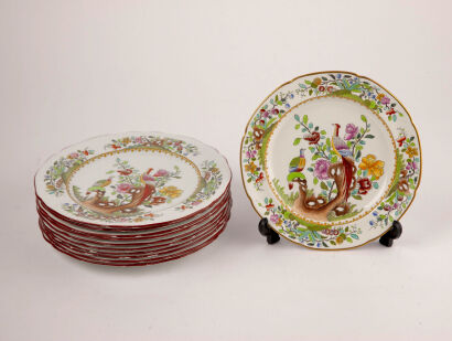 Eleven Spode Pheasant Pattern Plates C. 1905