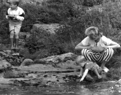 Princess Diana with Prince William and Prince Harry