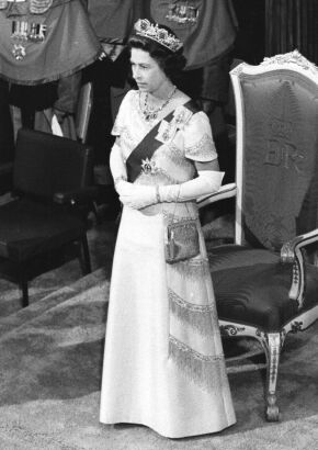 On their Royal Silver Jubilee tour, the Queen at opening of Parliament in Wellington