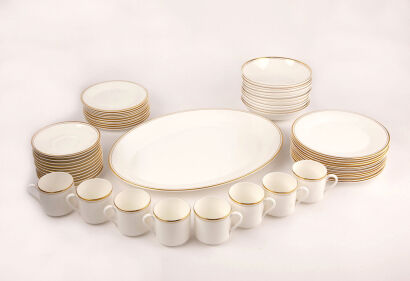 A 56-Piece Royal Doulton 'Gold Concord' Dinner Set