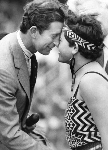 Prince Charles receives a Māori welcome at Eden Park