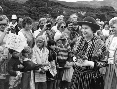 The Queen on a walkabout at Taupō Swamp