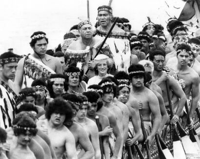 BARRY DURRANT Princess Diana and Prince Charles approaching Waitangi