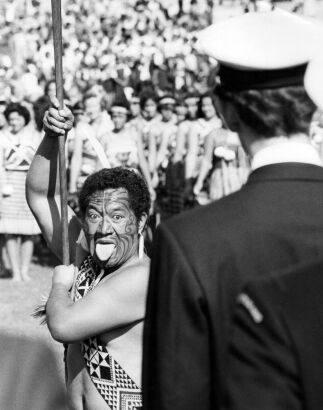 DON ROY Prince Charles with Māori Challenger
