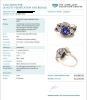 14ct Modern Tanzanite and Diamond Ring - 7