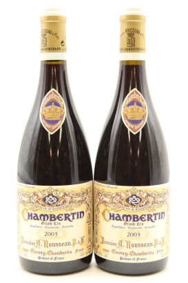 (2) 2003 Domaine Armand Rousseau Pere et Fils Chambertin Grand Cru, Cote de Nuits [JR19] [WS96]