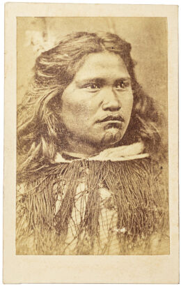 AMERICAN PHOTOGRAPHIC COMPANY / JOHN MCGARRIGLE, AUCKLAND Portrait of Māori woman with moko