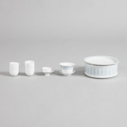 A Set of Chinese White-glazed Tea Set