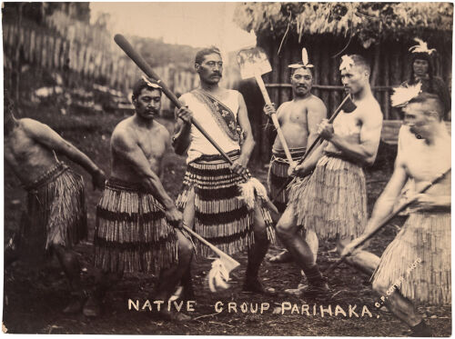 C. P. COTTIER, NEW PLYMOUTH Native group Parihaka