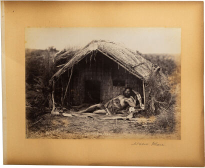 (This is a double sided lot) SIDE A: ATTRIBUTED TO JOSIAH MARTIN, AUCKLAND / H. DEVERIL Te Rangi-tahau, chief of east Taupo, his wife Ngaikiha Te Raukura and child. Ngāti Tāwharetoa SIDE B: JOSIAH MARTIN, AUCKLAND The old order changeth